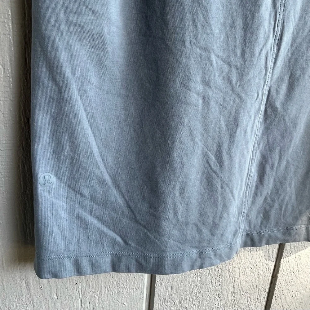Lululemon Pima Cotton Day Tripper Dress in Chambray Blue Size 6 - Picture 8 of 8